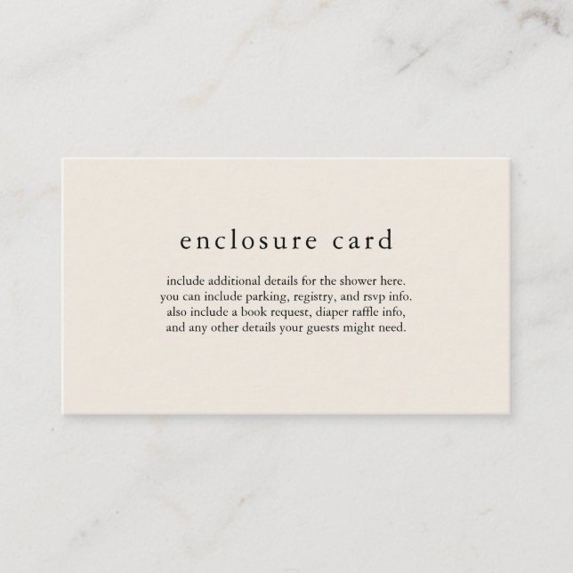 HANNAH Cream Boho Baby Shower Card (Front)