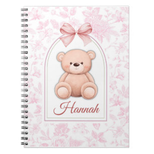 Hannah Custom Pink Teddy Bear Nursery Design Notebook
