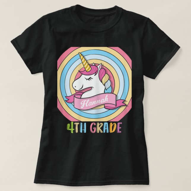 Hannah Cute Name Fourth Grade Girl Tribe Squad Pla T-Shirt (Design Front)