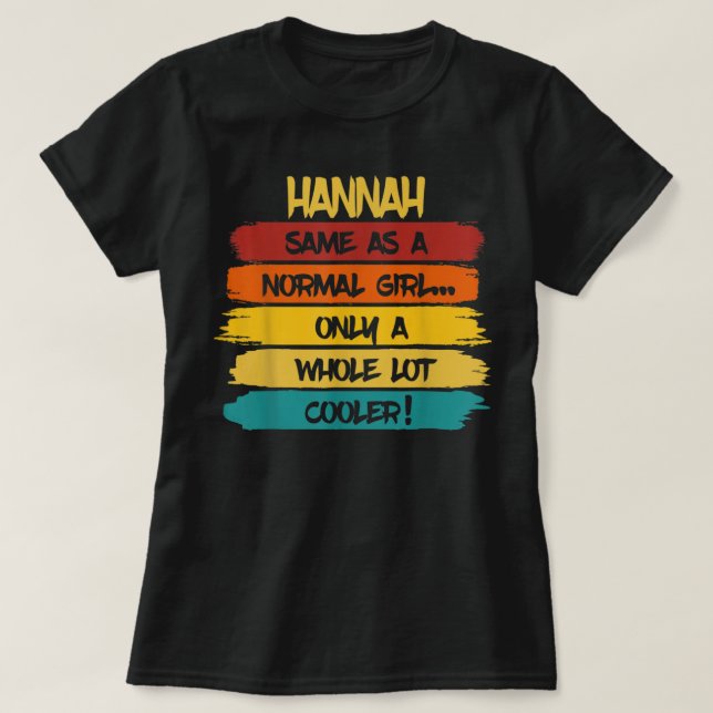 Hannah Definition Personalised Name Funny Birthday T-Shirt (Design Front)