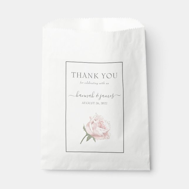 Hannah Elegant Thank You Treats Wedding Favour Bag (Front)