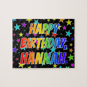 "HANNAH" First Name, Fun "HAPPY BIRTHDAY" Jigsaw Puzzle
