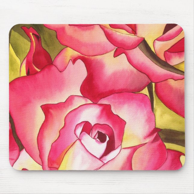 Hannah Gordon pink Rose Mouse Pad (Front)