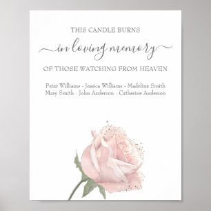 Hannah In Loving Memory Memorial Wedding Sign