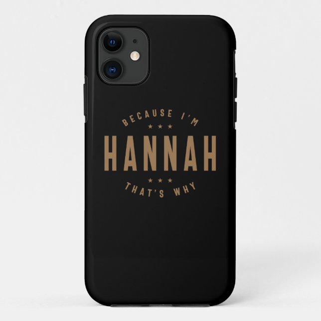 Hannah Name Personalised Birthday Name Hannah  Case-Mate iPhone Case (Back)