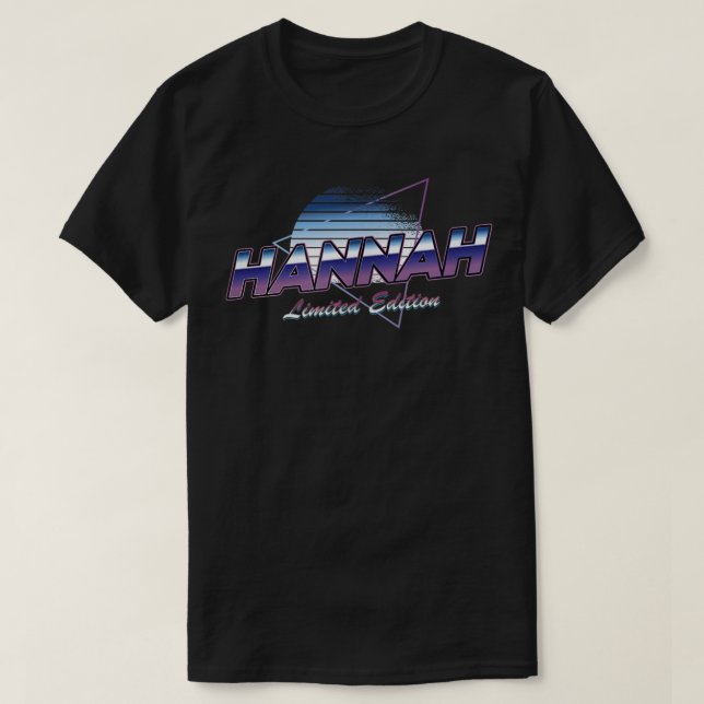 Hannah Name Shirt Aesthetic Vaporwave 80s 90s Surn (Design Front)
