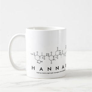 Hannah peptide name mug