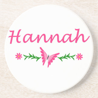 Hannah (Pink Butterfly) Coaster