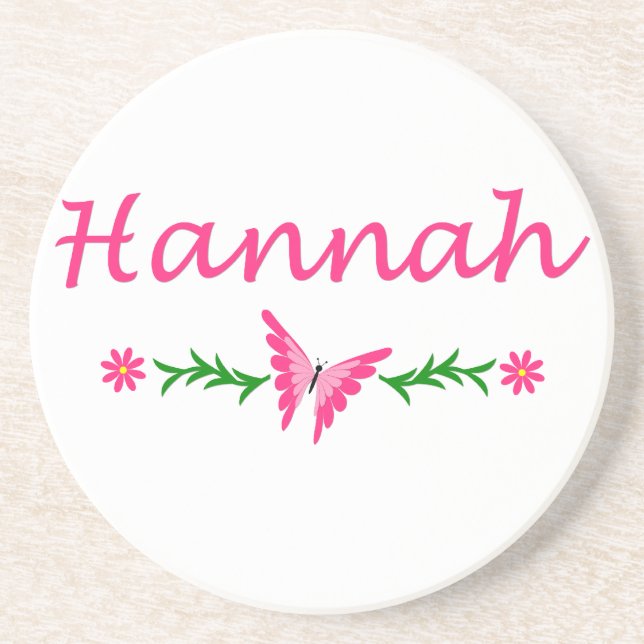 Hannah (Pink Butterfly) Coaster (Front)