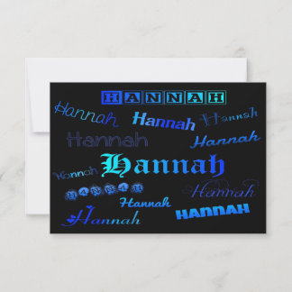 Hannah response card