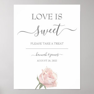 Hannah Rose Calligraphy Wedding Dessert Table Sign