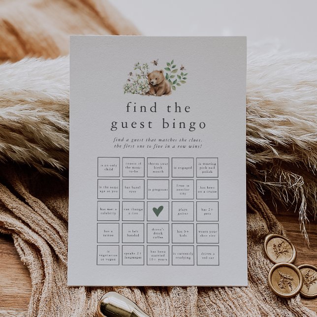 HANNAH Woodland Find the Guest Bingo Game Card (HANNAH Woodland Find the Guest Bingo Game Card)