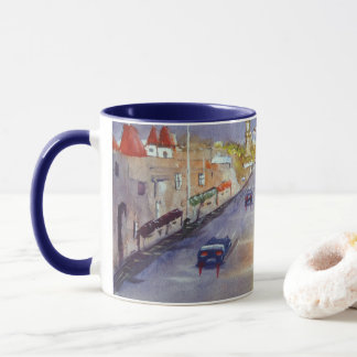 Hannan street on a wet day mug