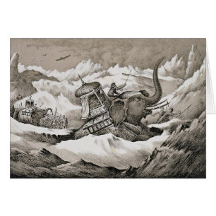 Hannibal (247-c.183 BC) and his war elephants cros