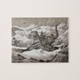 Hannibal (247-c.183 BC) and his war elephants cros Jigsaw Puzzle