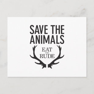 Hannibal Lecter - Eat the Rude (Save the Animals) Postcard