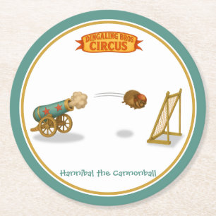 Hannibal the Cannonball Round Paper Coaster