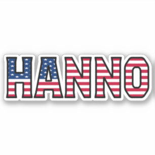 Hanno Name Vorname USA Sticker Stickerset