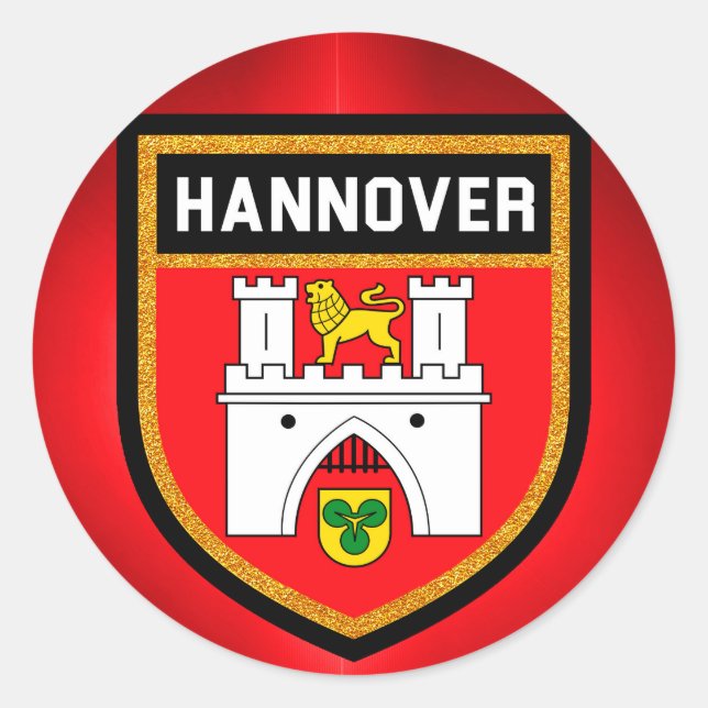 Hannover Flag Classic Round Sticker (Front)