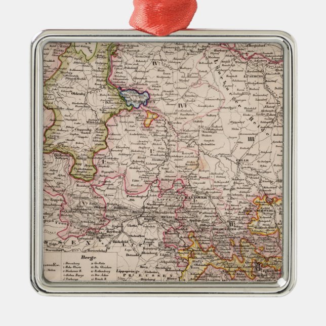 Hannover, Germany Metal Tree Decoration (Front)