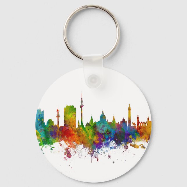 Hannover Germany Skyline Key Ring (Front)