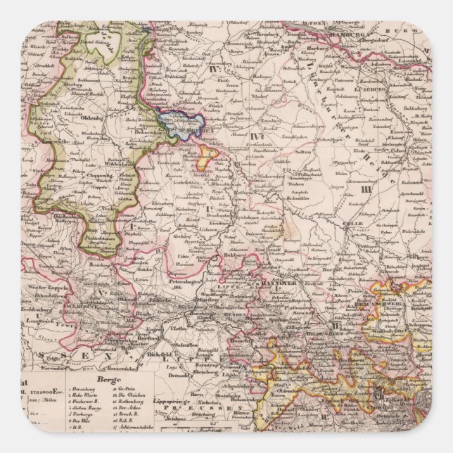 Hannover, Germany Square Sticker (Front)