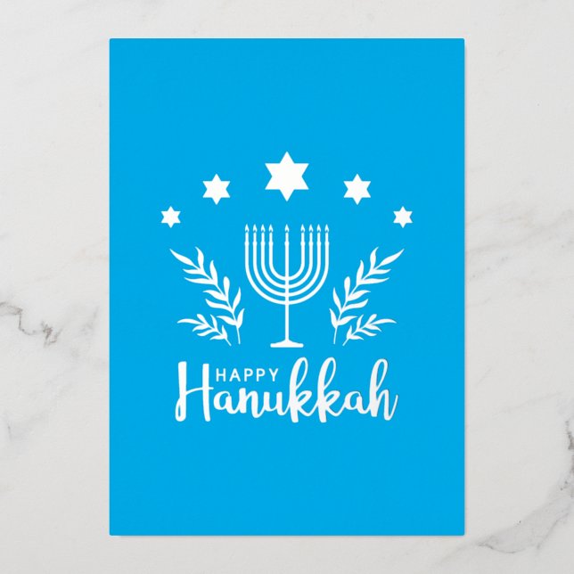 Hannukah  foil holiday card (Front)