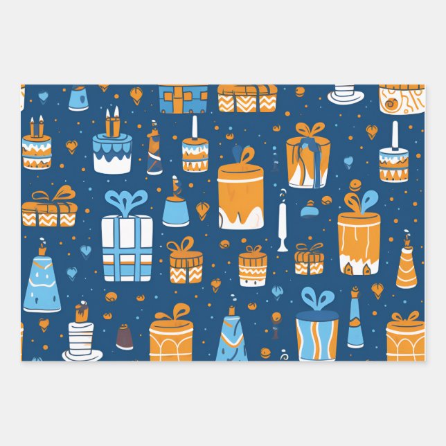 Hannukah holiday wrapping paper (Front)