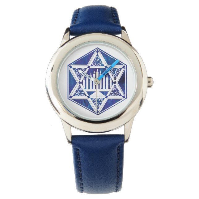Hannukah Menorah and Star Watch (Front)