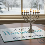 Hannukah Menorah Drip Board Candle Placemat<br><div class="desc">Protect your surfaces in style this Hanukkah with our beautifully crafted menorah drip board. Designed to catch wax drips and prevent mess, this sturdy board sits neatly beneath your menorah while adding a festive touch to your celebration. Perfect for both traditional and modern menorahs, this practical yet elegant piece makes...</div>