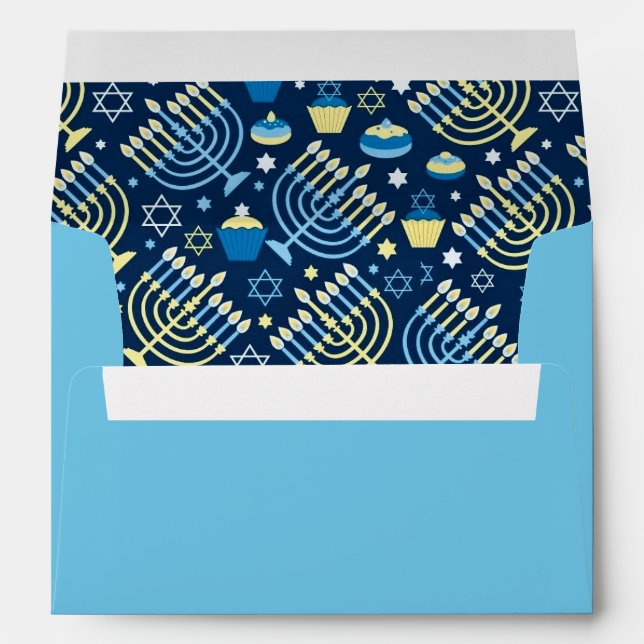 Hannukah Menorah Envelope (Back (Bottom))