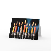 Hannukah Menorah  Holiday Card