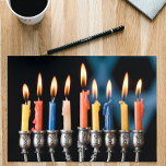 Hannukah Menorah  Holiday Card<br><div class="desc">Customise with your own text</div>