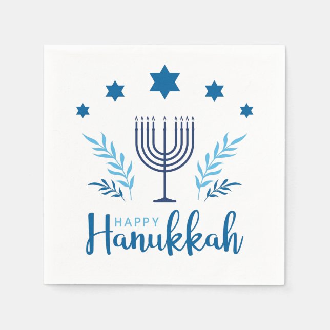 Hannukah menorah napkin (Front)