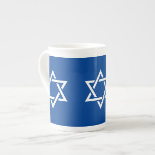 Hannukah typography collage art bone china mug