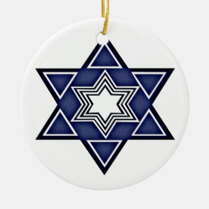 Hannukkah Star of David Ceramic Tree Decoration