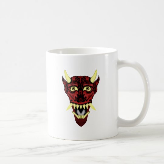 hannya demon mask coffee mug