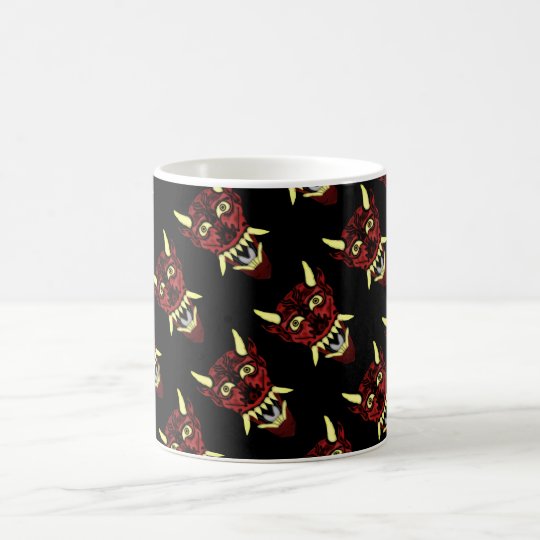 hannya demon mask coffee mug