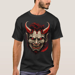 Hannya Horror Mythical Creatures Japanese Oni Dem T-Shirt