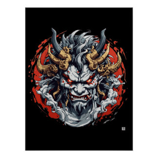 Hannya japanese mask  poster