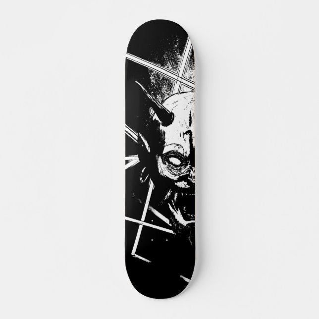 Hannya Mask 8189 - Variant - Black & White - Left Skateboard (Front)
