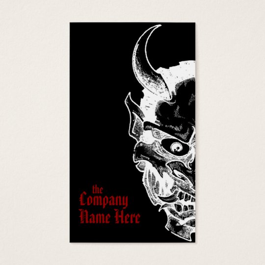 hannya mask business card