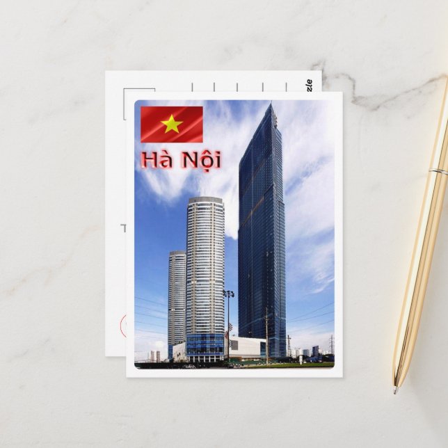 Hanoi - Landmark Tower - Vietnam - Postcard (Front/Back In Situ)
