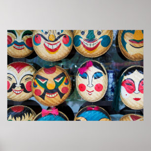 Hanoi Masks At Market Poster