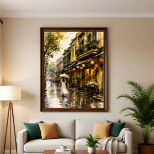 Hanoi Old Quarter Watercolor Wall Art Print