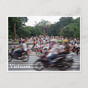 hanoi peak hour postcard