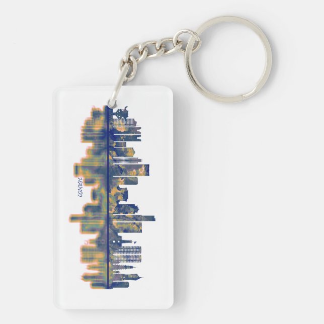 Hanoi Skyline Key Ring (Back)