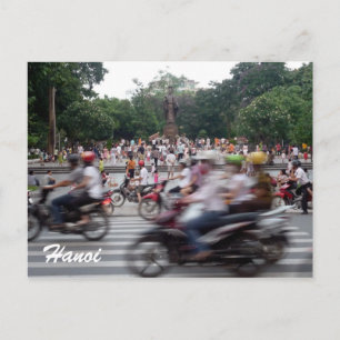 hanoi traffic postcard