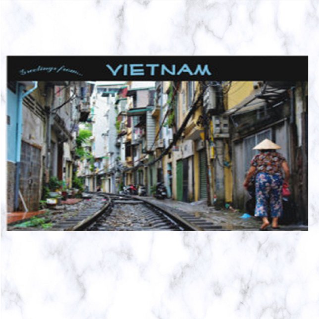 Hanoi Train Street Vietnam Postcard (Creator Uploaded)
