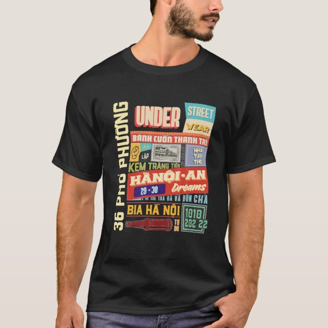 Hanoi Under Vietnamese Capital Street Style T-Shirt (Front)